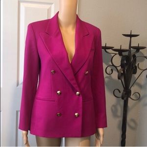 Austin Reed Fuchsia Double-Breasted Blazer